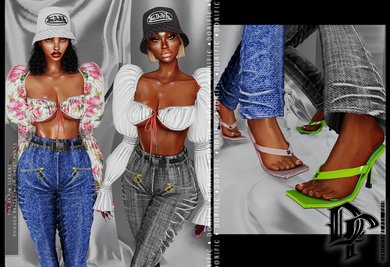 TOP BRA w SLEEVES / NICHOLE HIGH HEELS SANDALS