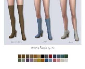 Maxis Match CC World — liliili-sims: Hanna Boots Over the knee , Long...