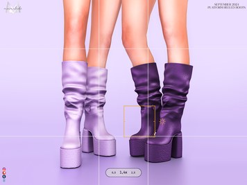 MERMALADE Platform Heeled Boots for Women