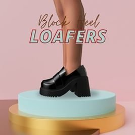 [MiliNiki] Block Heel Loafers