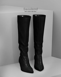 Basic Leather High Boots | SEOULSOUL