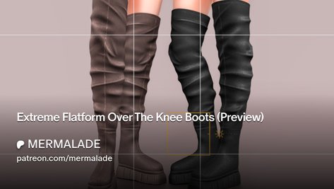 Extreme Flatform Over The Knee Boots (Preview)