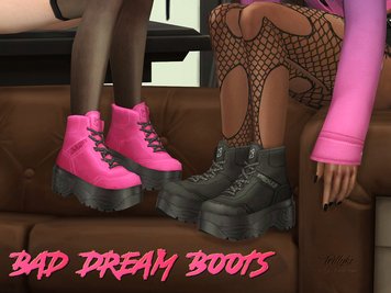 High Platform Leather Ankle Boots [MM]