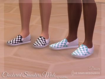Checkered Sneakers Male