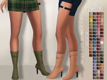 PZC-SLYD Lighter Heel Ankle Boots Recolour(mesh required)