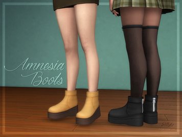 Platform Ankle Boots with Zipper [MM]