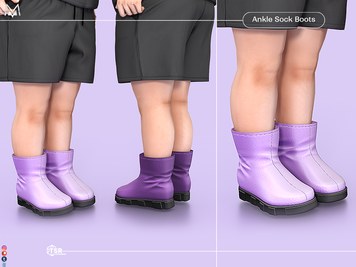 Ankle Sock Boots S424 (Toddler)