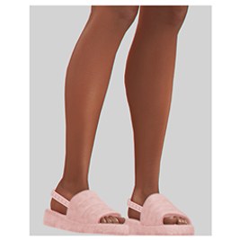 Fluffy Slippers with Strap