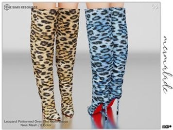 Leopard Patterned Over The Knee Boots S125