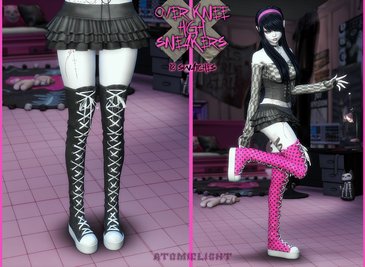 over knee high sneakers