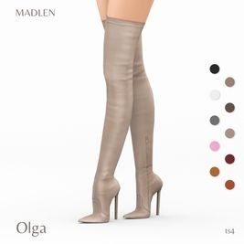 Leather Thigh High Boots [MM]