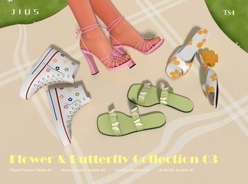Flower & Butterfly Collection 03 ( Canvas Sneakers / Heels / Sandals ) [MM]