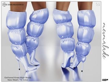 Gathered Knee High Boots S85