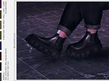 The Sims Resource | Teeth heel chelsea boots