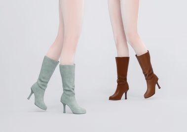 Suede and Leather High Boots for Female [ALPHA]