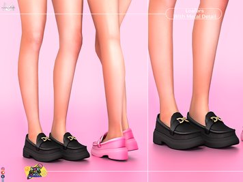 Loafers With Metal Detail S374