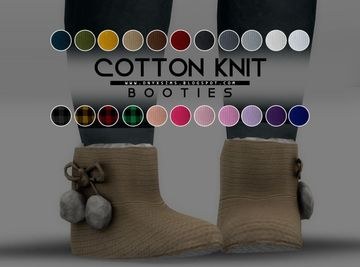 Cotton Knit Booties from Onyx Sims • Sims 4 Downloads