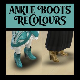 SIMS 4 - SHAKEPRODUCTIONS 43 ANKLE BOOTS RECOLOURS - BASE GAME