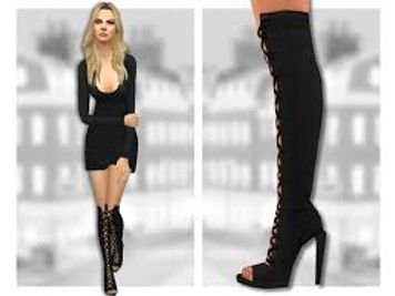 The Sims Resource | Lilith Boots - Knee High