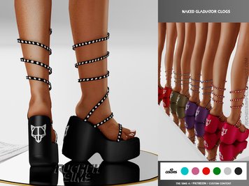 NAKED GLADIATOR CLOGS SANDALS