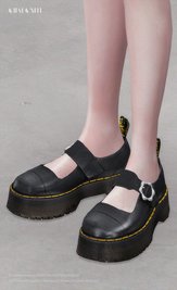 Dr Martens Addina Flower Buckle Platform Shoes | Charonlee SIMS