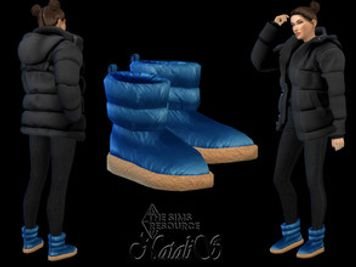 Padded winter ankle boots