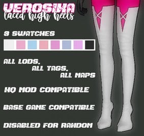 [morallee] Verosika Mayday ― Pride Tour Laced High Heels (Helluva Boss x The Sims 4 Series)