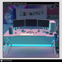 Gaming Room Furniture Pack (Table / Gaming PC / Desk / Headset / Humidifier / Speaker) [MM] by NICKNAME_SIMS4
