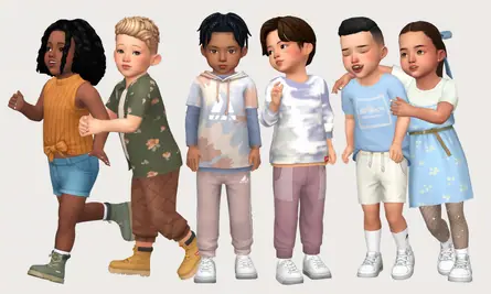 Clothes Collection For Toddlers ( Dress / Sweat Shirt / Jogger / Bow Tank / Button Shirt / Laced Pants ) [MM] by CASTERU