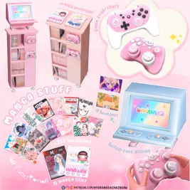 Manga Stuff Set (Manga/ Bookshelf/ Game Controllers/ Nintendo Switch Display) [ALPHA] by HYDRA