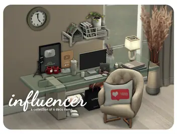 Youtube Influencer Bedroom Decor Set (Award Wall Decor/ Plaque/ Pillow/ Phone with Tripod/ Mugs) [MM] by SIMKOOS