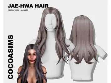 CocoaSims Mia Bun #4 (Long Alpha Female  Hair, Updo, Afro, Accessories)