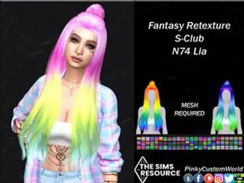 Fantasy Retexture of N74 Lia hair by S-Club
