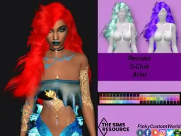 Retexture of Ariel hair by S-Club