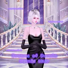 ❀ Dreams of Purple Petals Hair ❀
