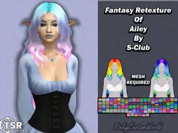 Fantasy Retexture of Ailey hair by S-Club