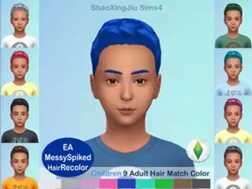 Kid Messy Spiked Hair Recolor