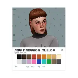 Mullet Hair Revamp by Boredtraitbgc18: Maxis Match, Teen-Elder, Custom Thumbnail