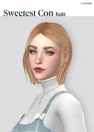 18 EA Swatches: Blunt Bob Hair with Custom Thumbnail, Hat Compatible