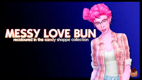 DizzySims Messy Love Bun