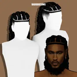 AlphaDread Envy (Male Hair CC - Alpha  Hair, Dreads, Multiple Tags)