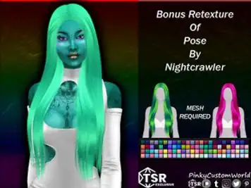 Bonus Retexture of Pose hair by Nightcrawler