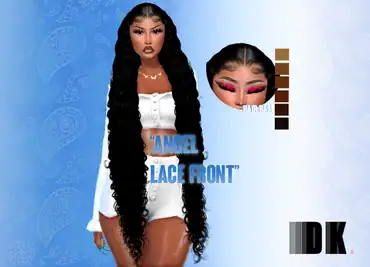 Angelique's Enchantment: DarkPinkSims' Angel Lace Front (Long, Alpha, Afro Female Hair)