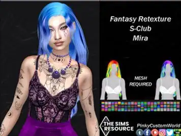 Fantasy Retexture of Mira hair by S-Club