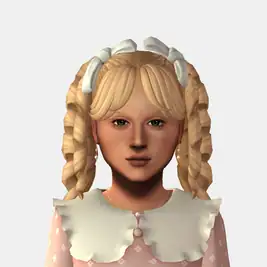 Dogsill's Constance Pigtails & Bows Child's Hair | Peachbumms🧸ྀི
