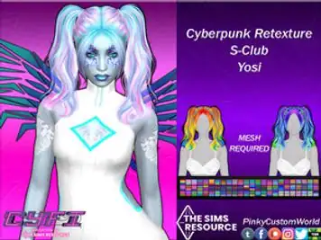 Cy-Fi - Cyberpunk Retexture of Yosi hair by S-Club