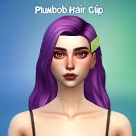 Sims Plumbob Hair Clips – Purple Banana