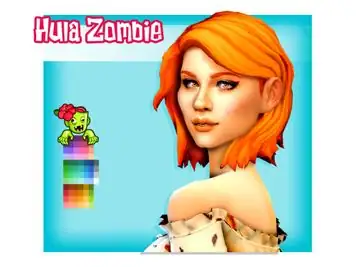 Emerald Enchantress: Hula-Zombie's Alexa Hair (Green Llamas' Alpha CC Female Medium Hairstyles)