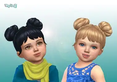KiaraBunsTots (EP09 Space Buns for  Toddlers by Kiara Zurk - Alpha Hair, Spa-Inspired Accessories)
