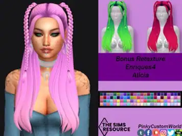 Bonus Retexture of Alicia hair by Enriques4